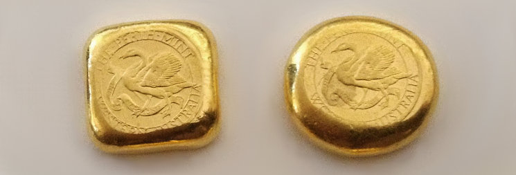 Gussbarren der Perth Mint Gold 1/2 Unze